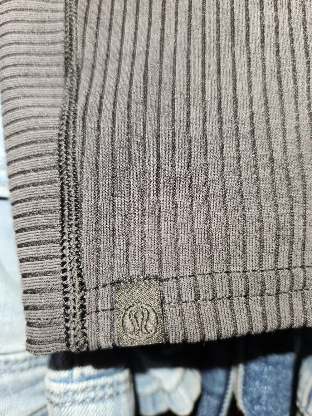 lululemon athletica Ribbed Crop Tank - Dark Gray